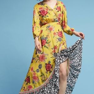 Anthropologie Farm Rio Sunlit Floral Maxi Dress